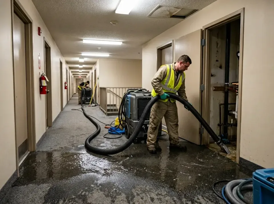 multi-unit-apartment-hallway-f-005 — frequently asked questions, Emergency Burst Pipe Water Extraction & Removal in Harrodsb…
